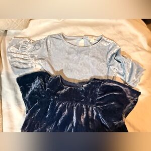Crewcuts girls velvet tops size 5 (bundle of 2)